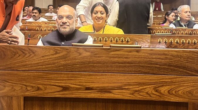 Smriti Irani’s Epic “Photobombed” Post In New Parliament Building