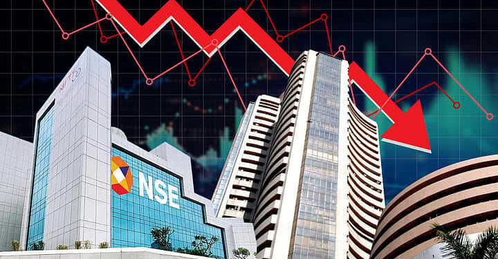 Sensex Crashes 600 Points, Nifty Plunges 180 as US Tariffs Hit Indian Markets Sensex Crashes 600 Points, Nifty Plunges 180 as US Tariffs Hit Indian Markets